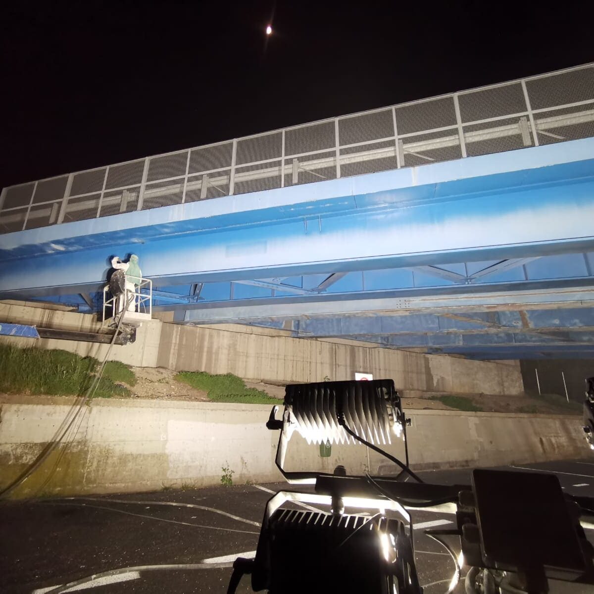 Sabbiatura e verniciatura su ponte autostrada A4